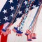 4th of July Bead Necklaces Patriotic Metallic Beaded Necklaces (Plastic, Felt)
